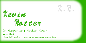 kevin notter business card